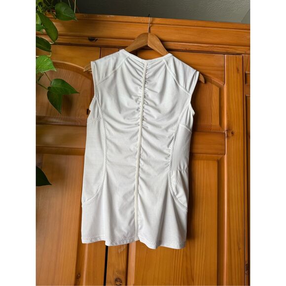 ATHLETA White  Front Zip Athletic Tank Top, Size Small - Picture 5 of 9
